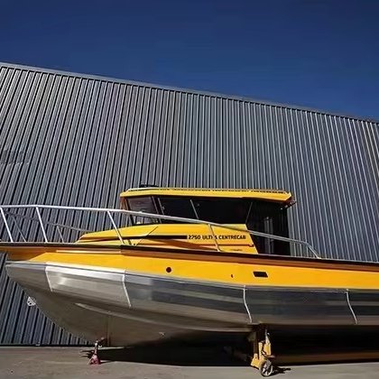 High Performance 7.5m 24.6ft Center Console Aluminum Cabin Sailing Patrol Work Boat Jet for Fishing